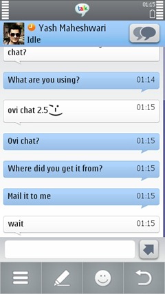 A sample chat